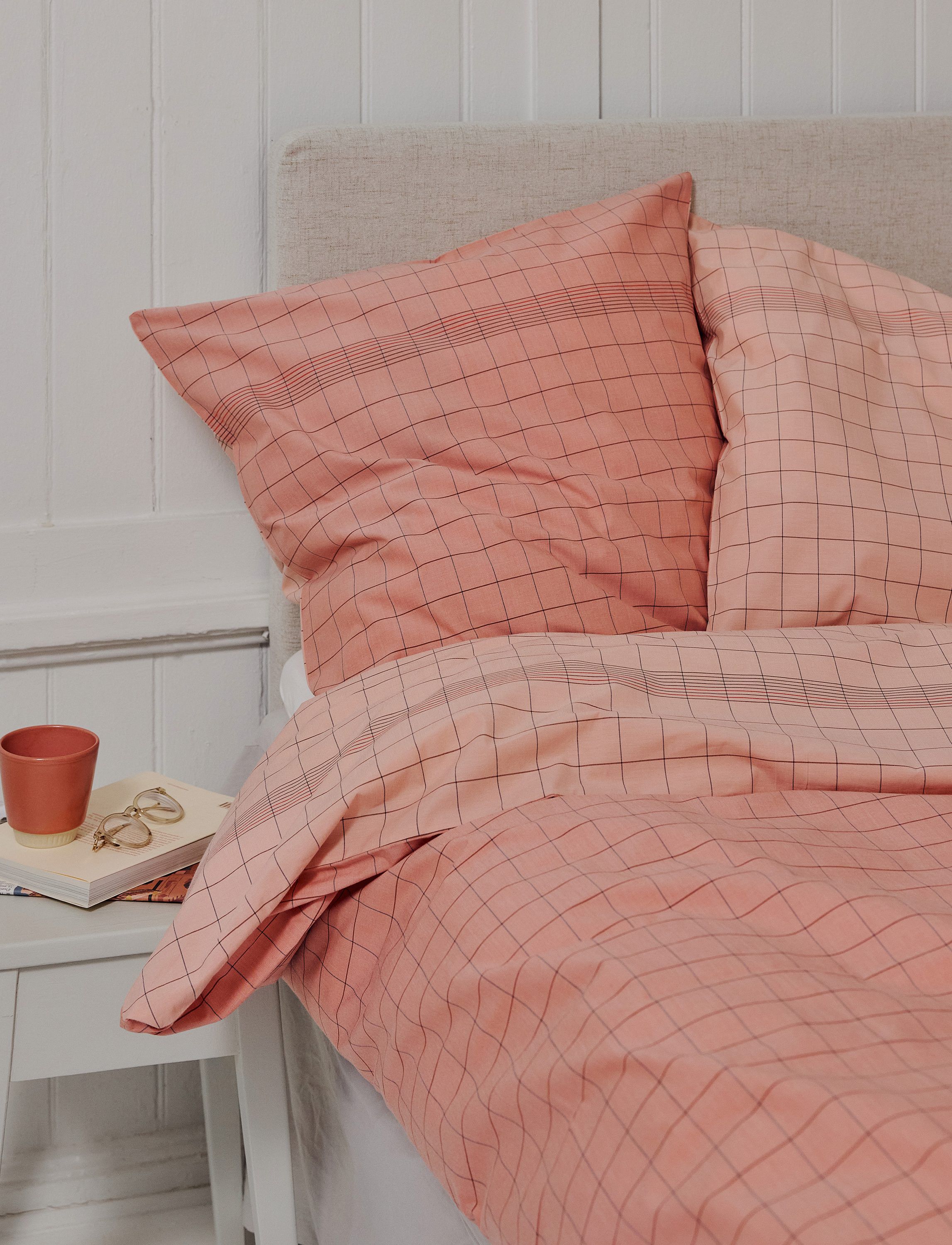 Vibeke Klint senget&oslash;j 140x220 cm/50x70 cm red