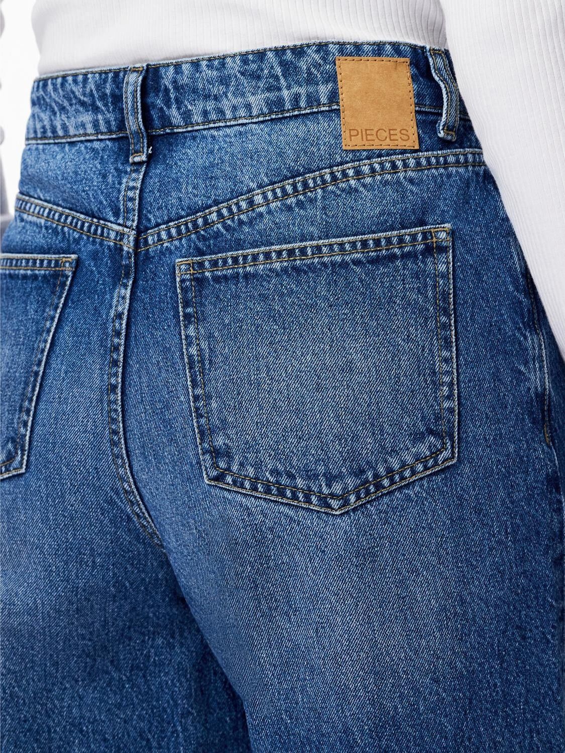 PCKATE MW CULOTTE JEANS BC