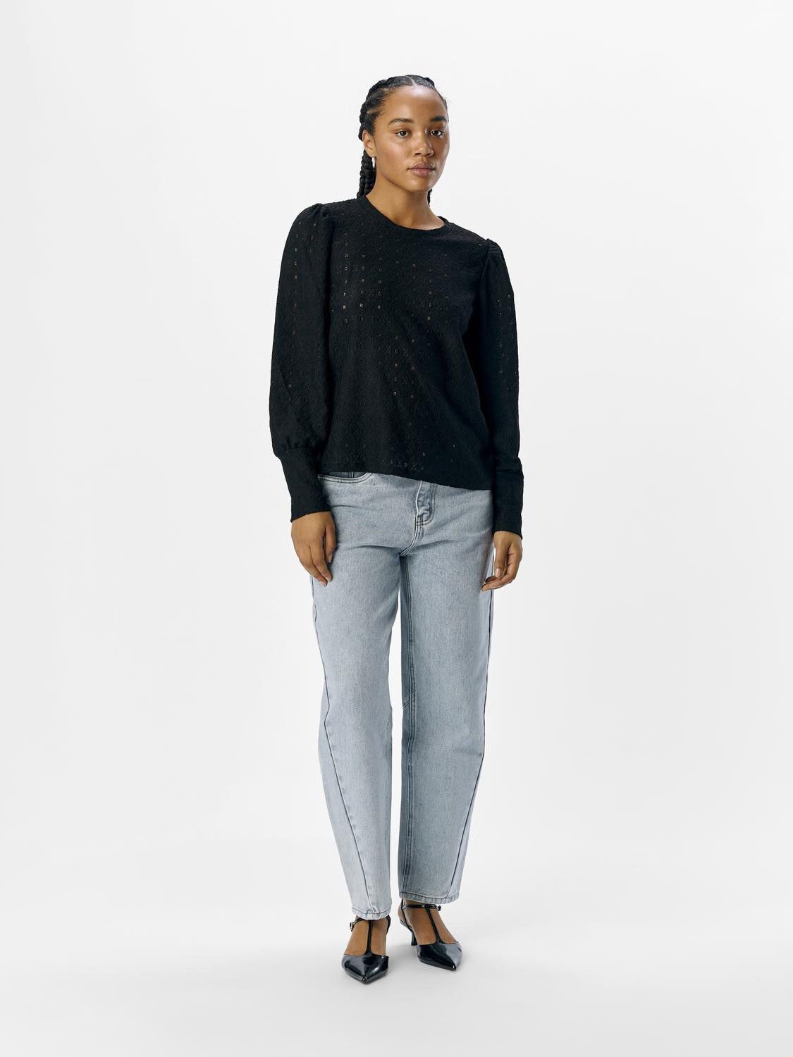 OBJLAILA L/S RE TOP NOOS