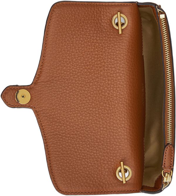 Pebbled Leather Bradley Crossbody Wallet
