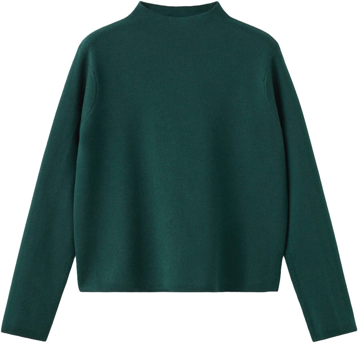 Knitted sweater with perkins neck