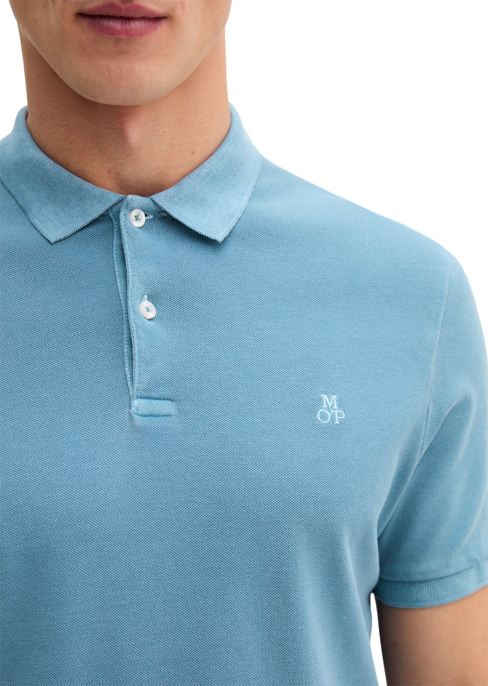 Polo, short sleeve, button placket,