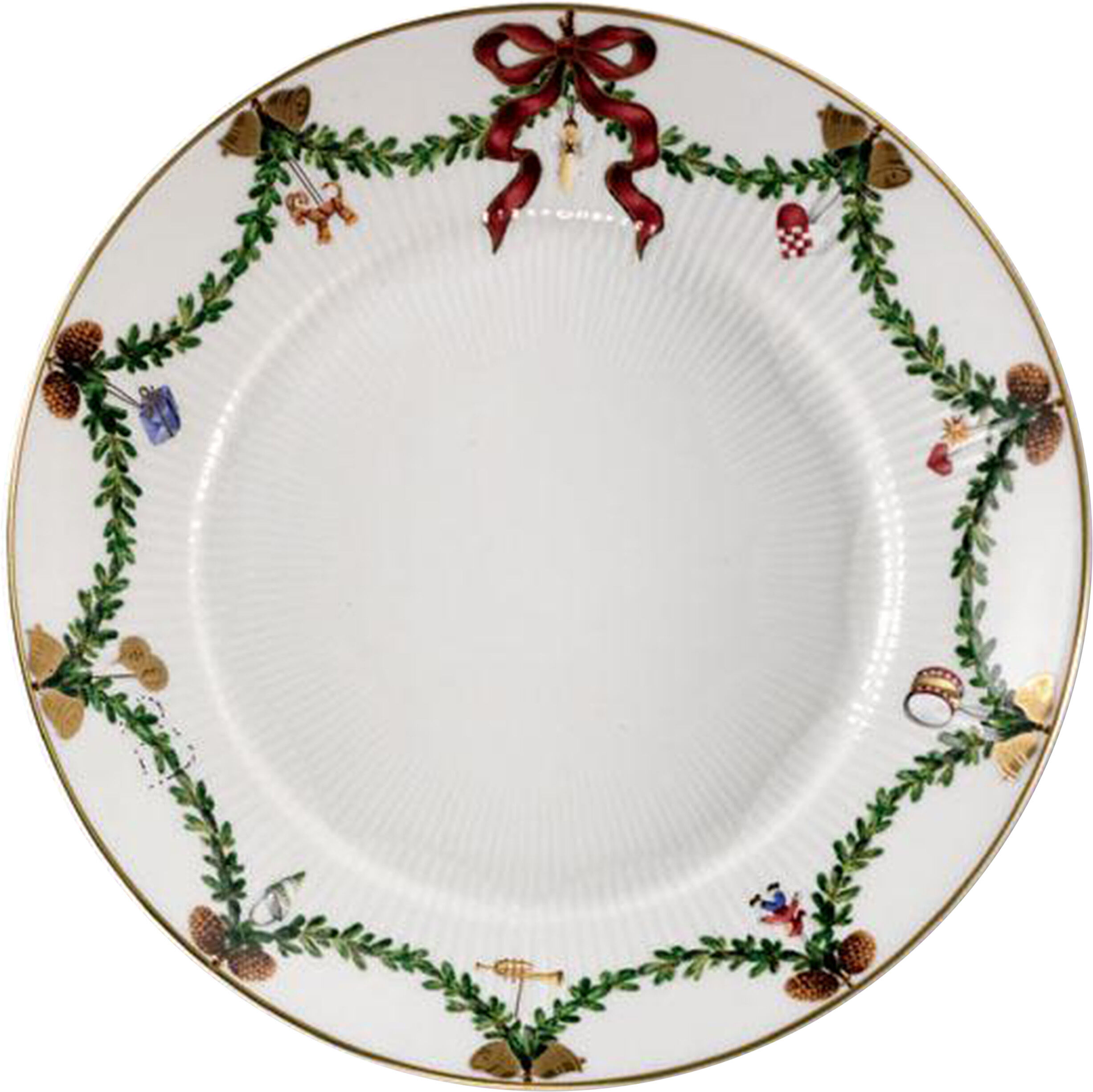 Stjerne Riflet Jul 22 cm. tallerken