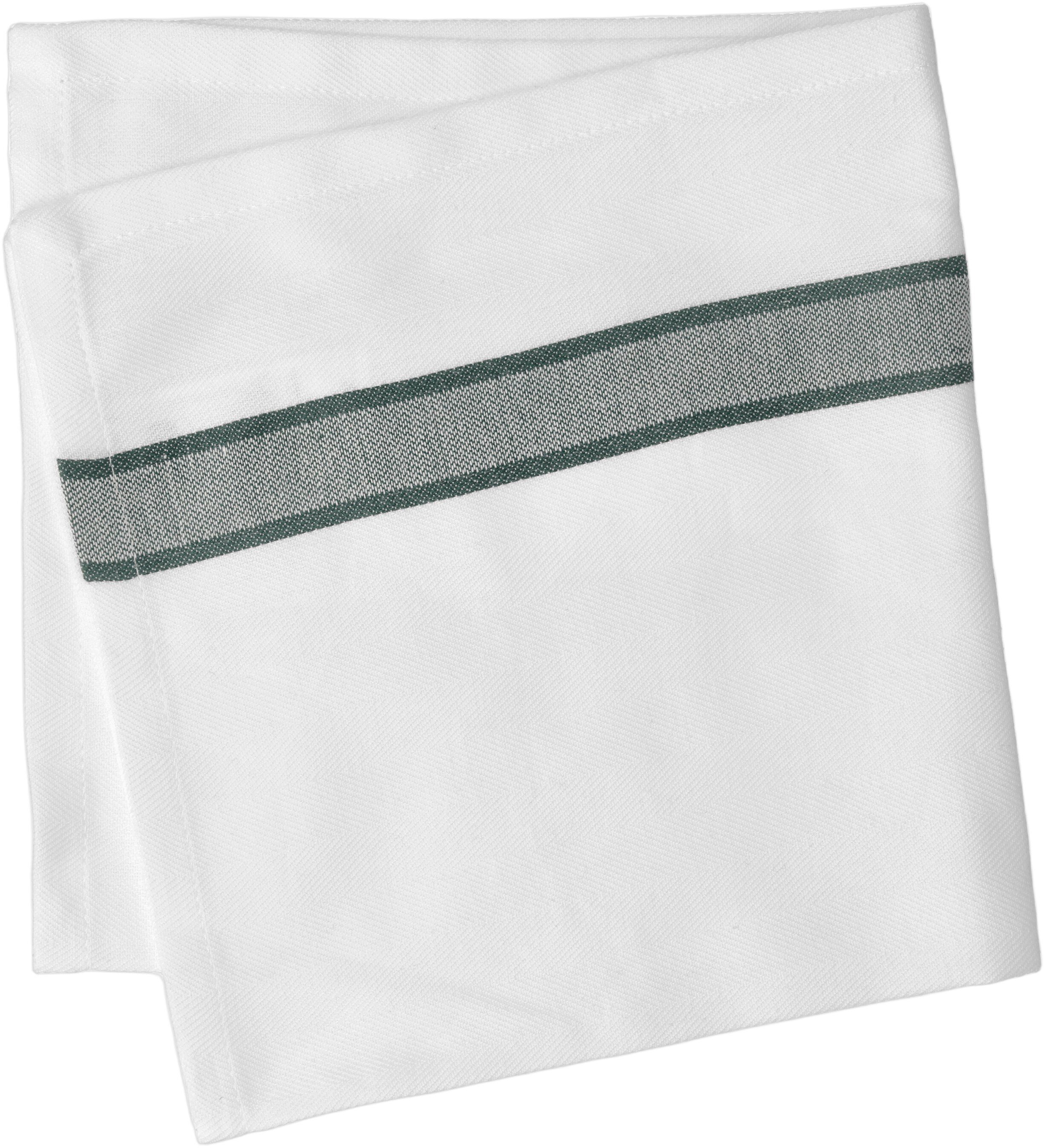 Stofserviet Pillivuyt 45 x 45 cm Gr&oslash;n/Hvid 100% ny bomuld