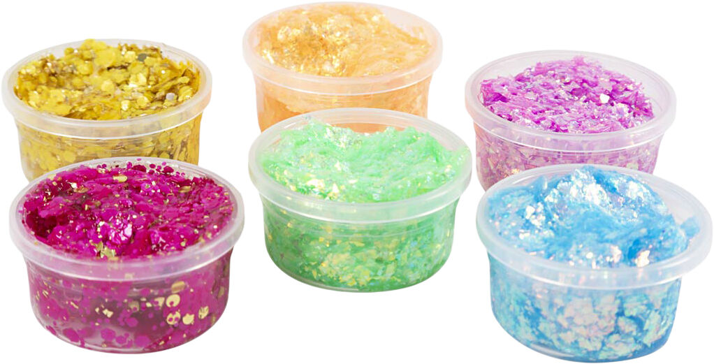 Glitter Clay, 6x20ml.