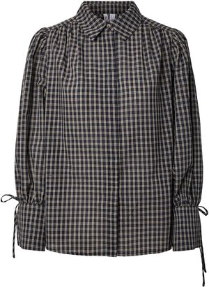 PCJUNA LS PLEATED DETAIL SHIRT WNV