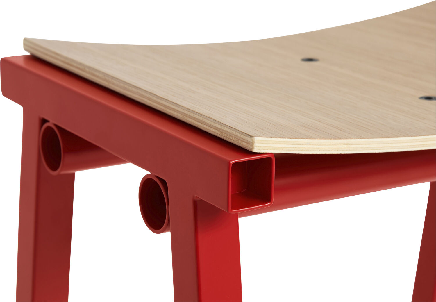 Taburete 8 Bar stool Low Signal red