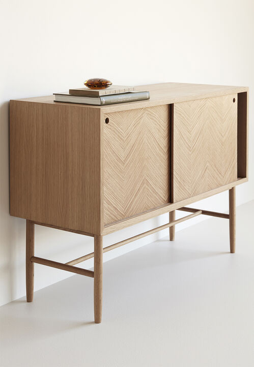 Herringbone Dresser Sliding Doors Natural