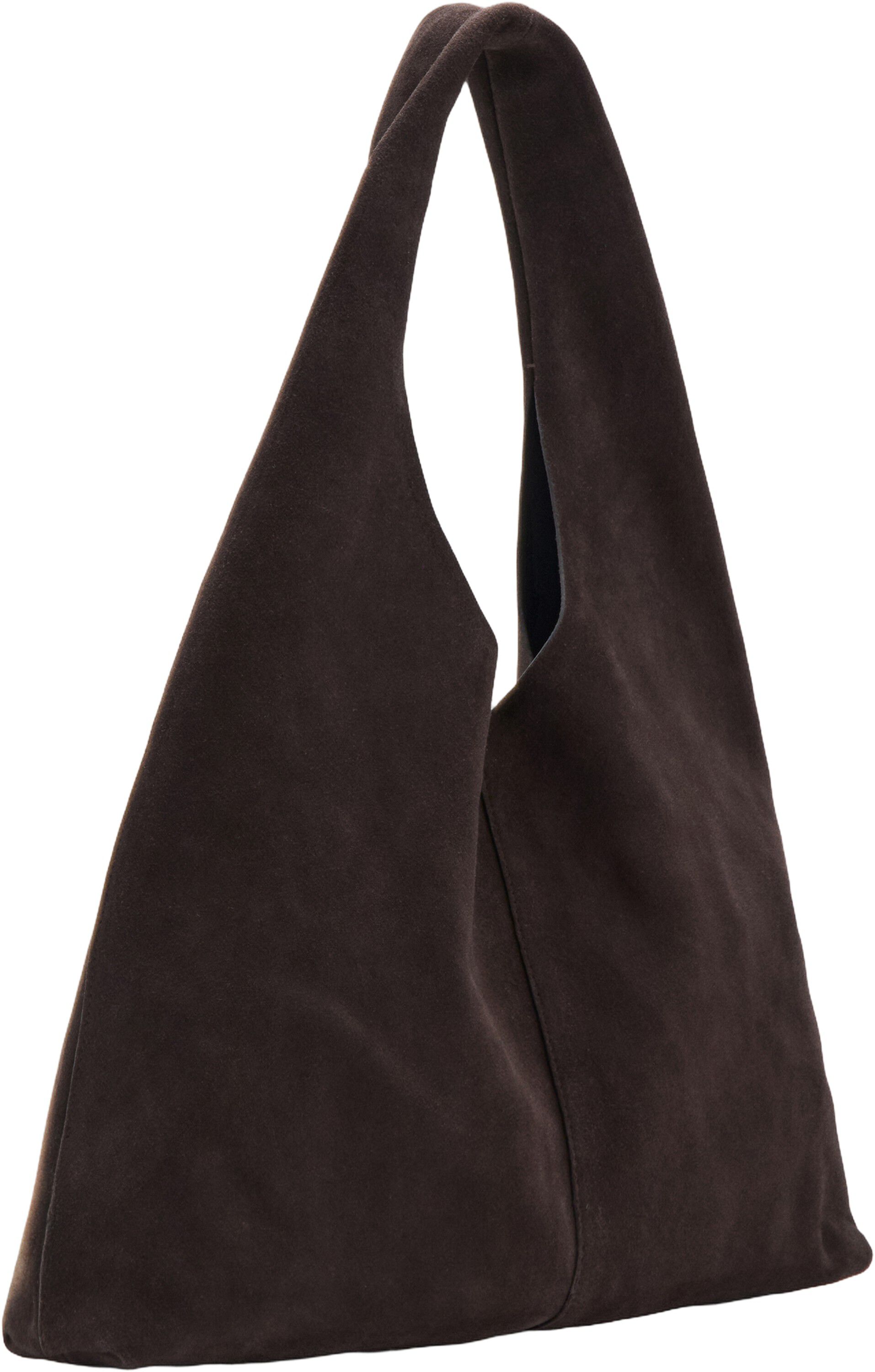 Suede shopper bag