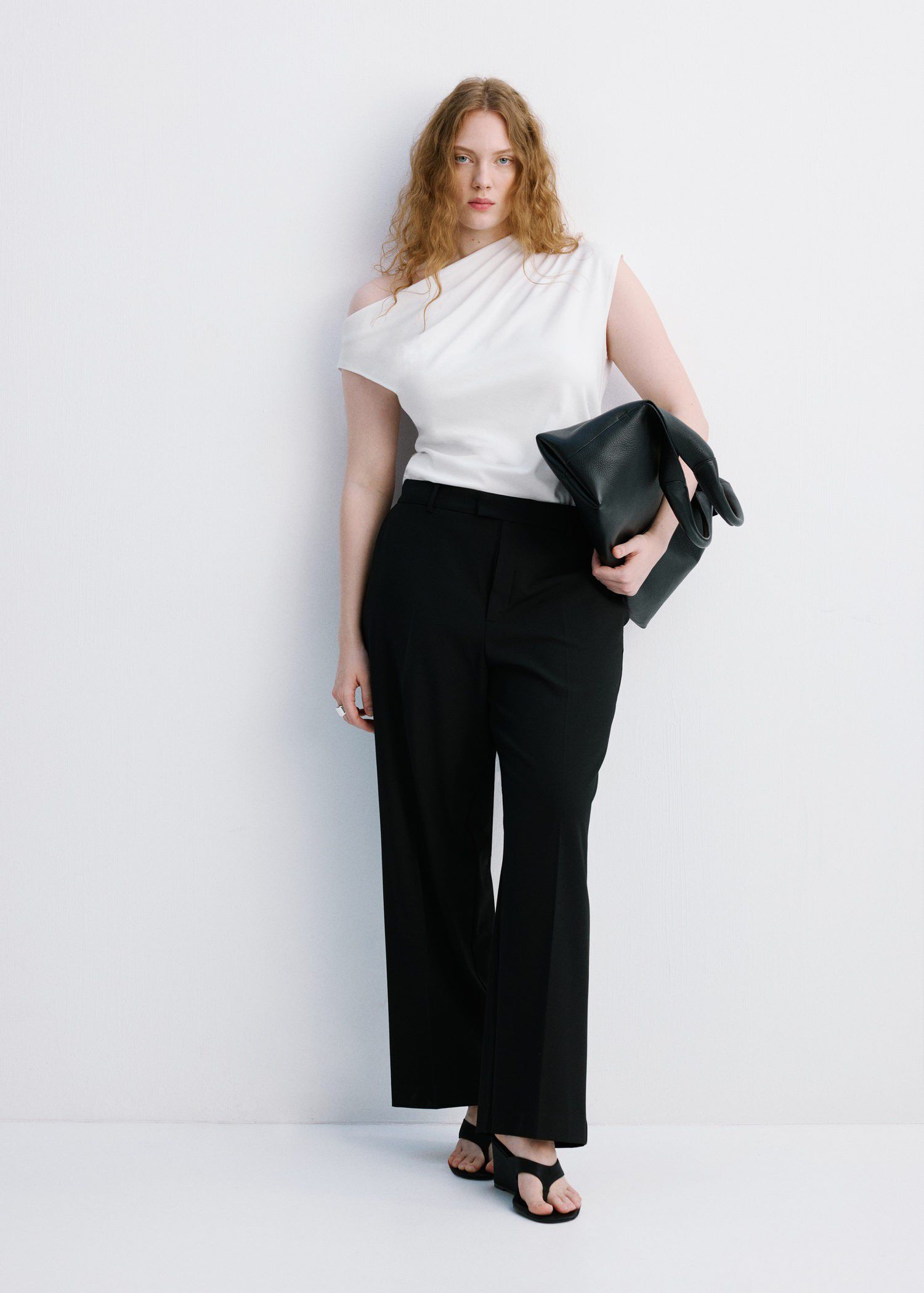 Asymmetric ruched top