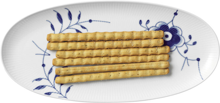 BLÅ MEGA RIFLET AFLANGT FAD 37 CM