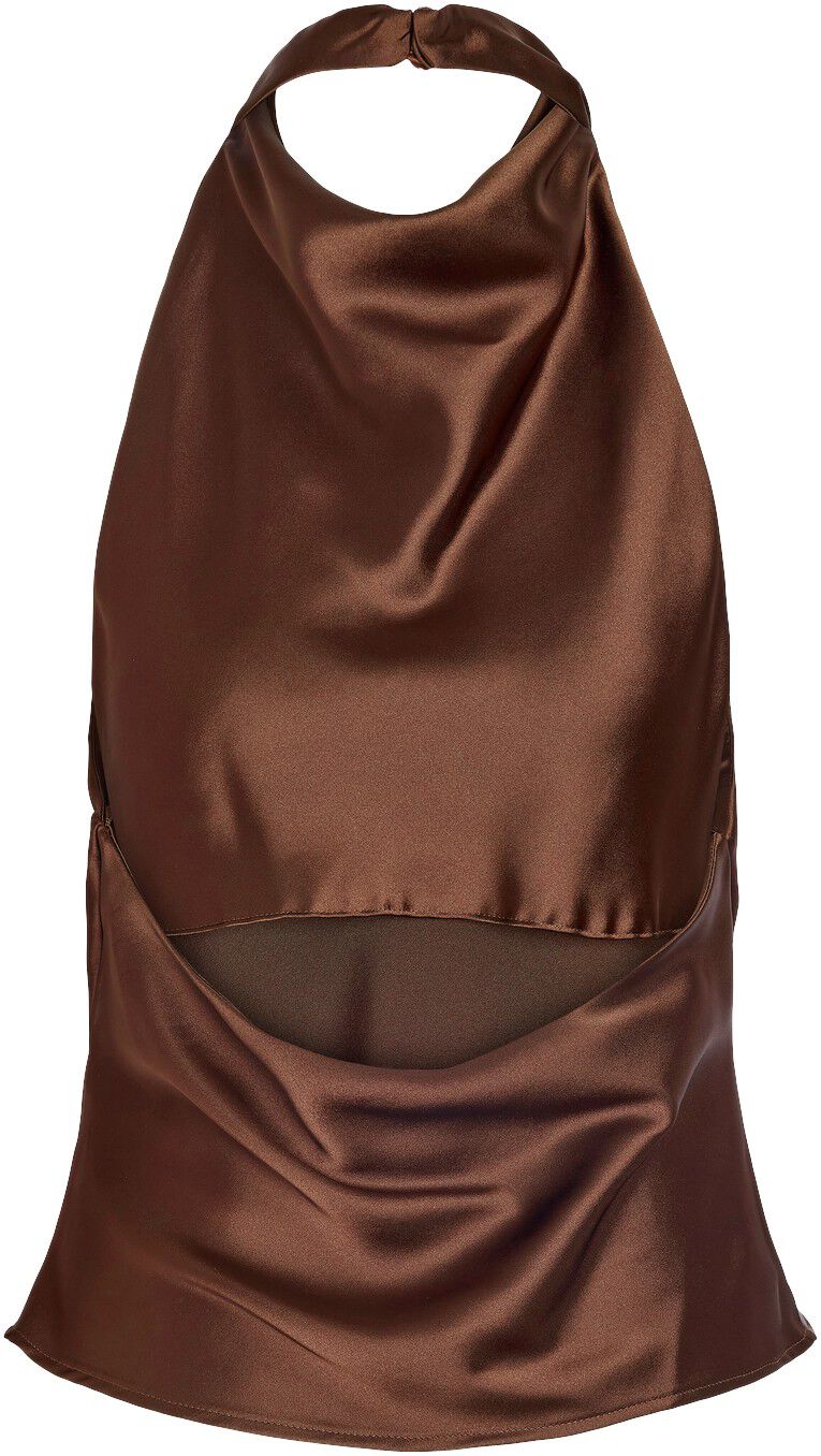 NMBRISA HIGHNECK SATIN TOP TNT/17