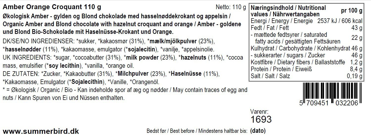 Amber Orange Croquant, 110 g
