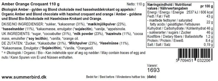 Amber Orange Croquant, 110 g