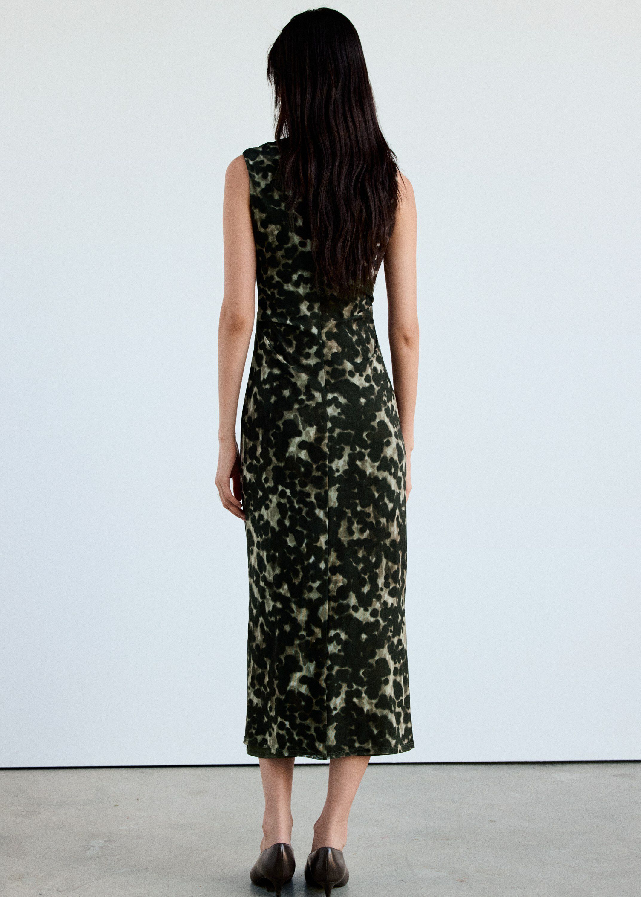 Printed mesh dress
