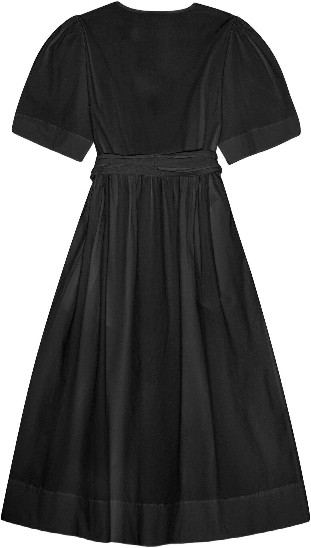 Stretch Cotton Tie Strap Midi Dress