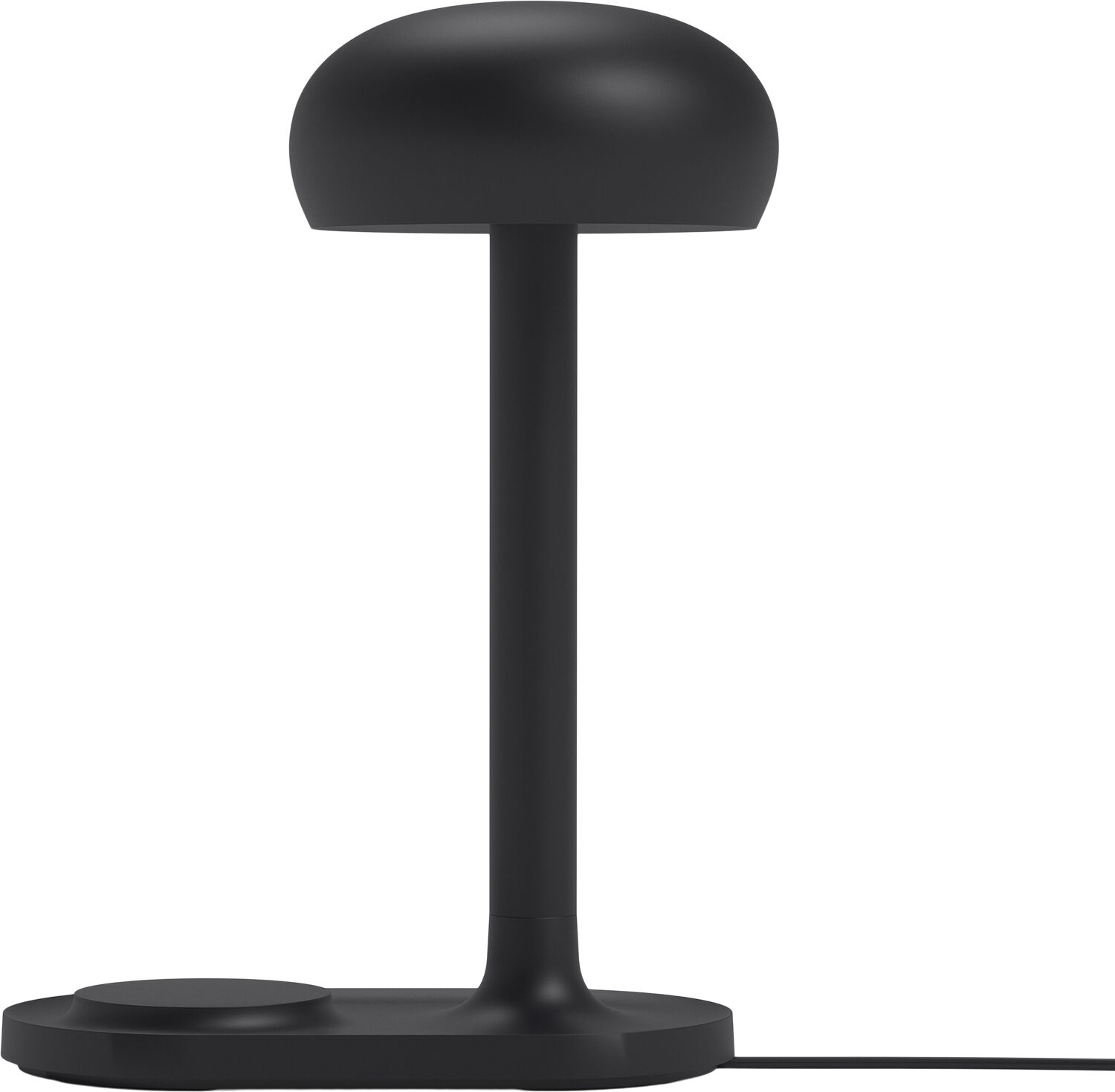 Emendo lampe med Qi tr&aring;dl&oslash;s oplader Black