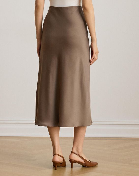 Satin Charmeuse Midi Skirt