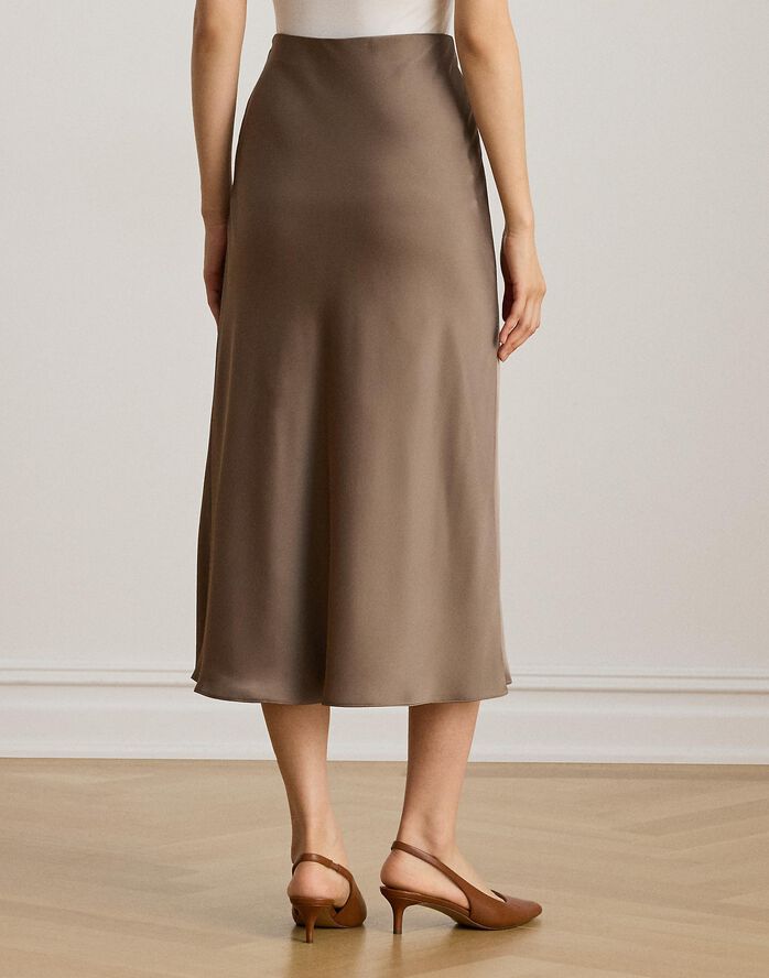 Satin Charmeuse Midi Skirt