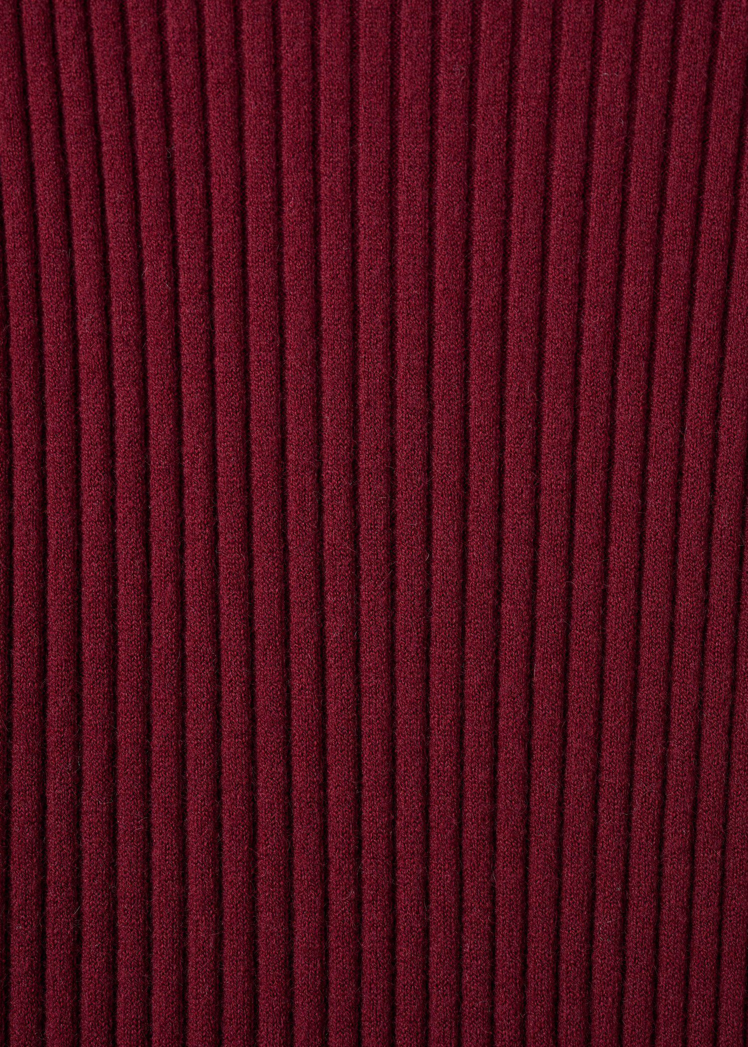 Perkins-neck ribbed dress