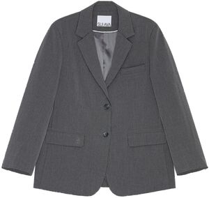 Raw Hem Oversized Blazer