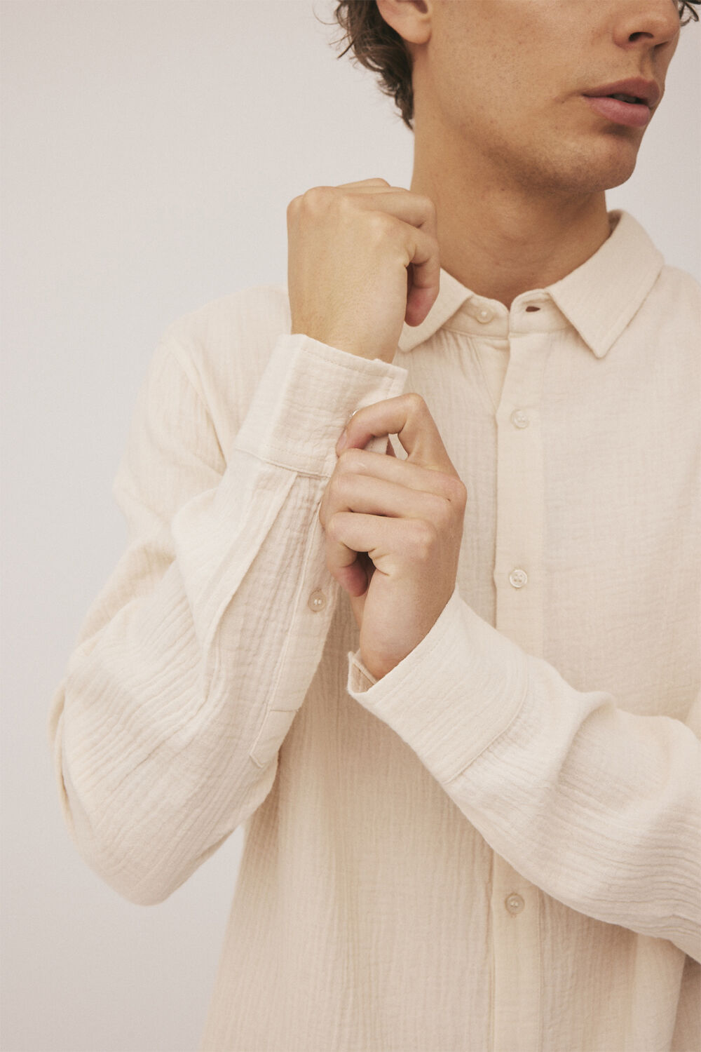 Benn crincle shirt - Organic GOTS