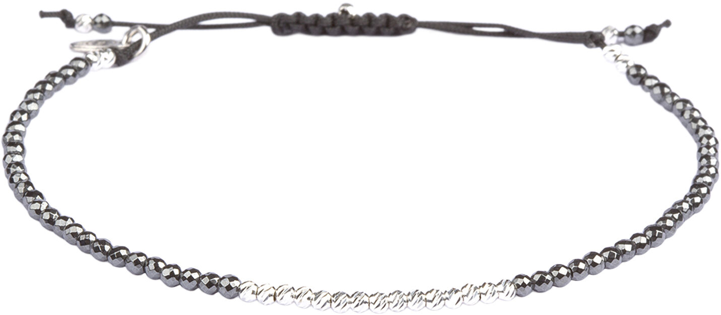 Olga Facet Hematite - Silver