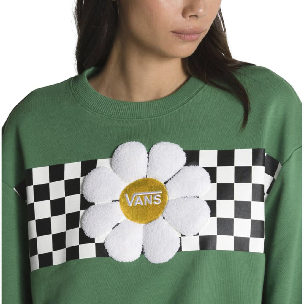 oversized floral crew sweatshirt