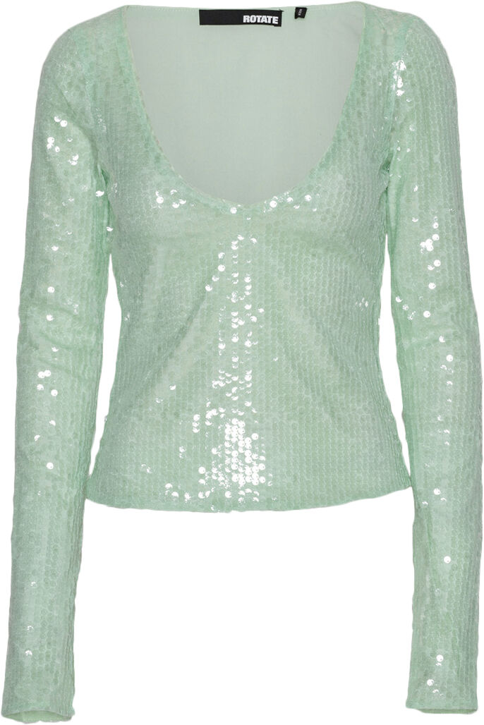 SEQUINS V-NECK TOP