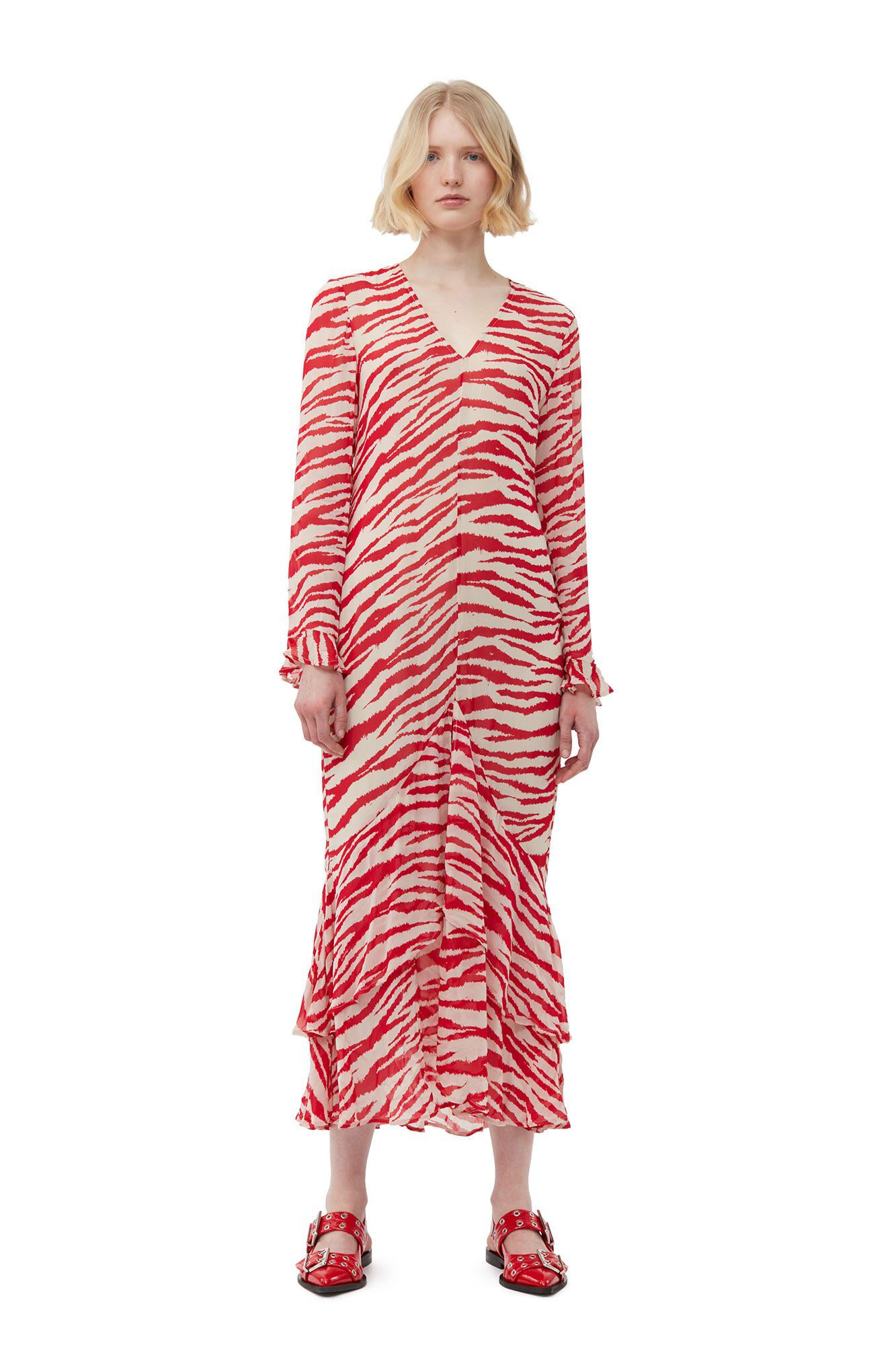 Printed Light Georgette Maxi Dress