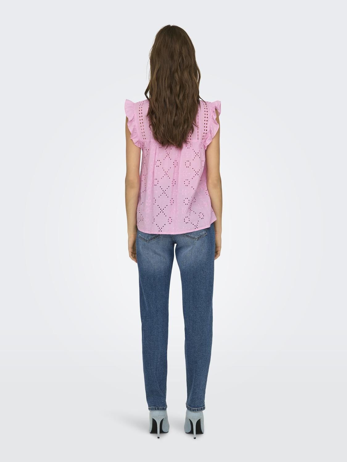 ONLREVA LIFE S/L EMB TOP WVN NOOS