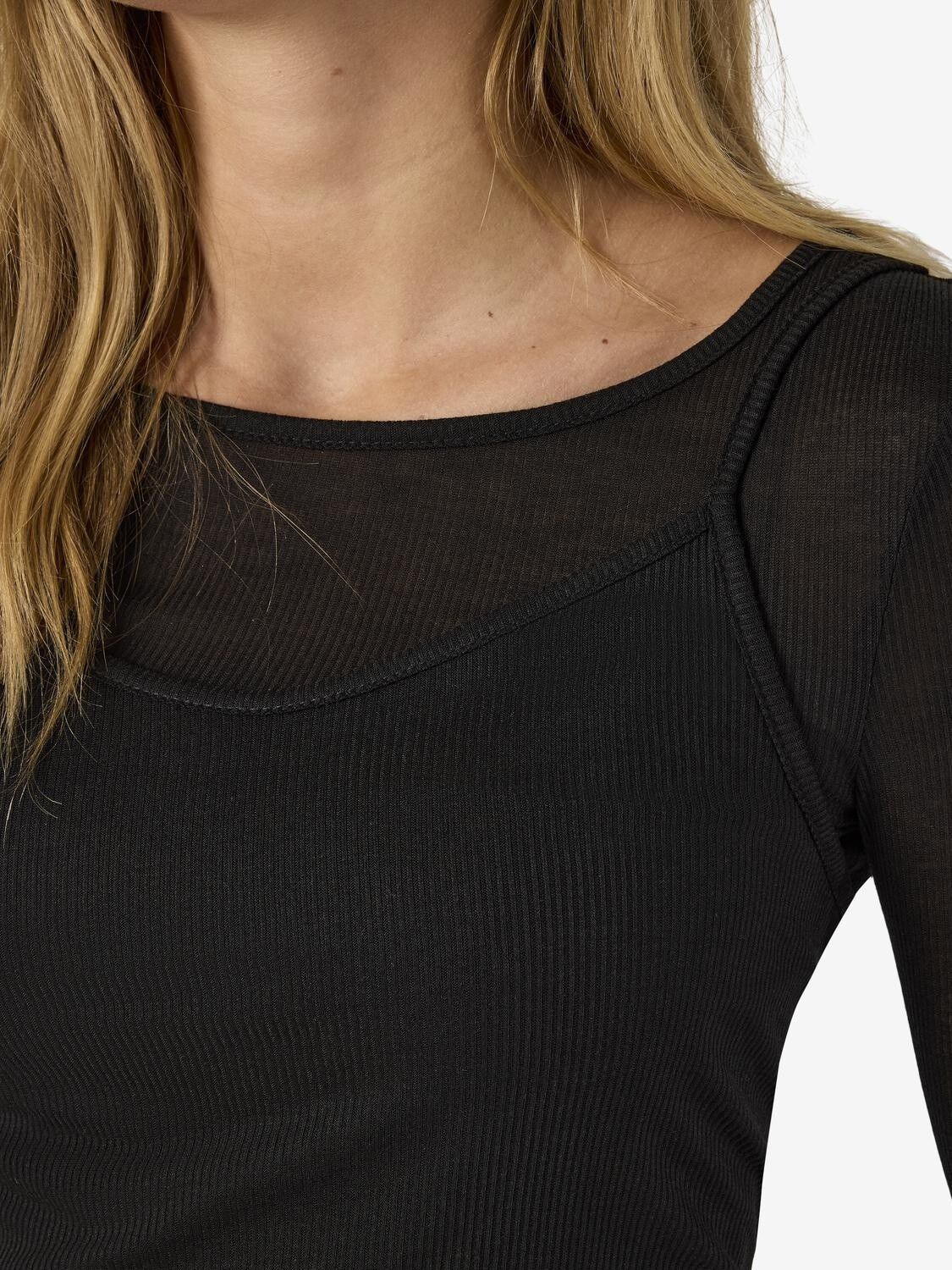 NMNUSA L/S DOUBLELAYER TOP