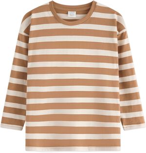 Long-sleeved jersey top in cotton w