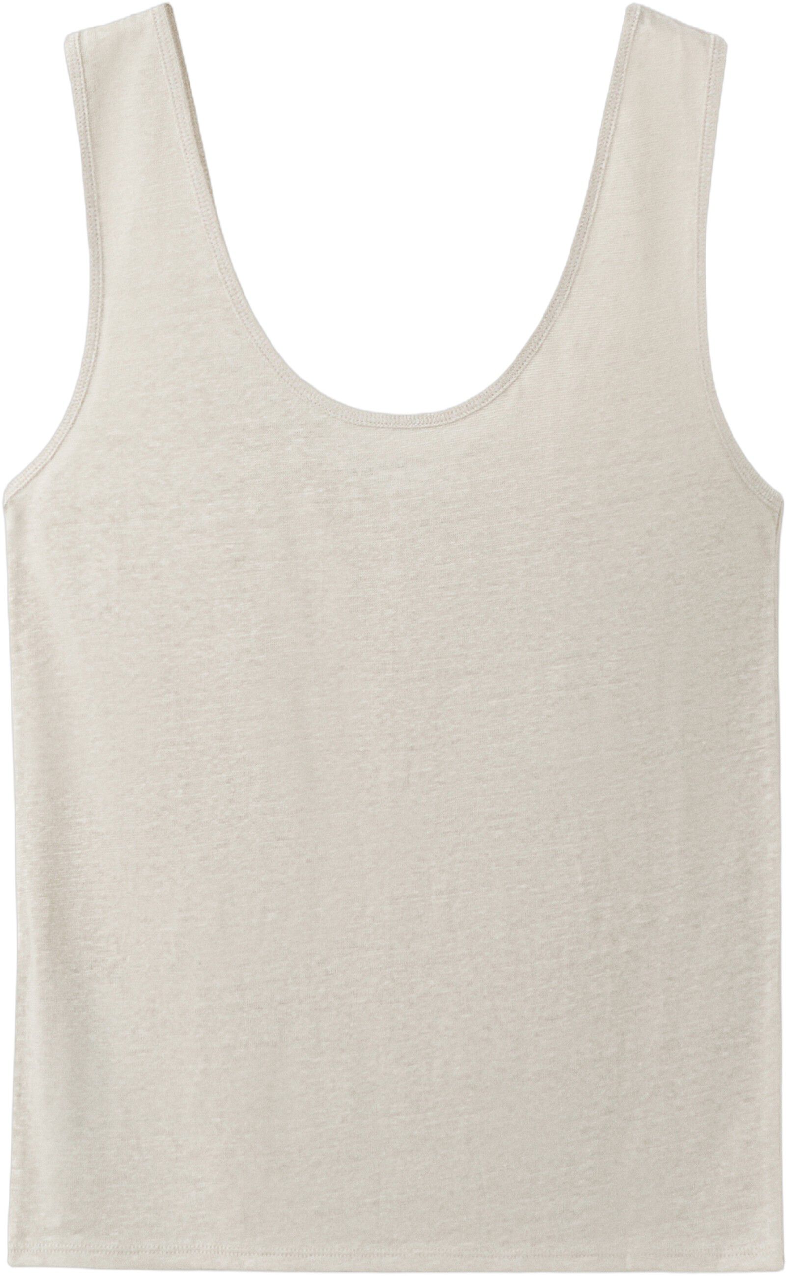 Linen top with round neckline