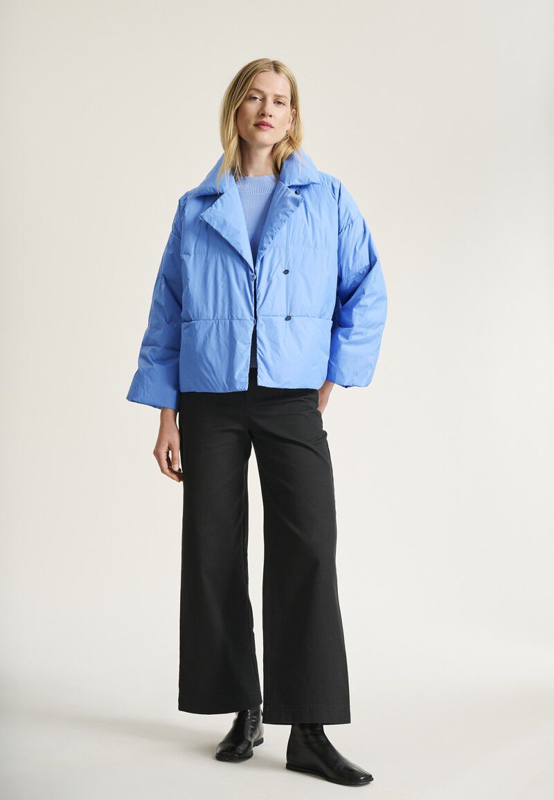 Feather down jakke med revers