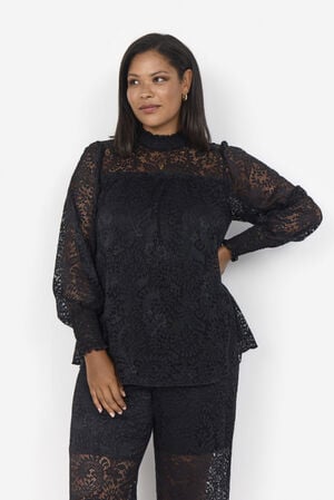 Curvy WA-KRISTIN 3 Bluse Sort