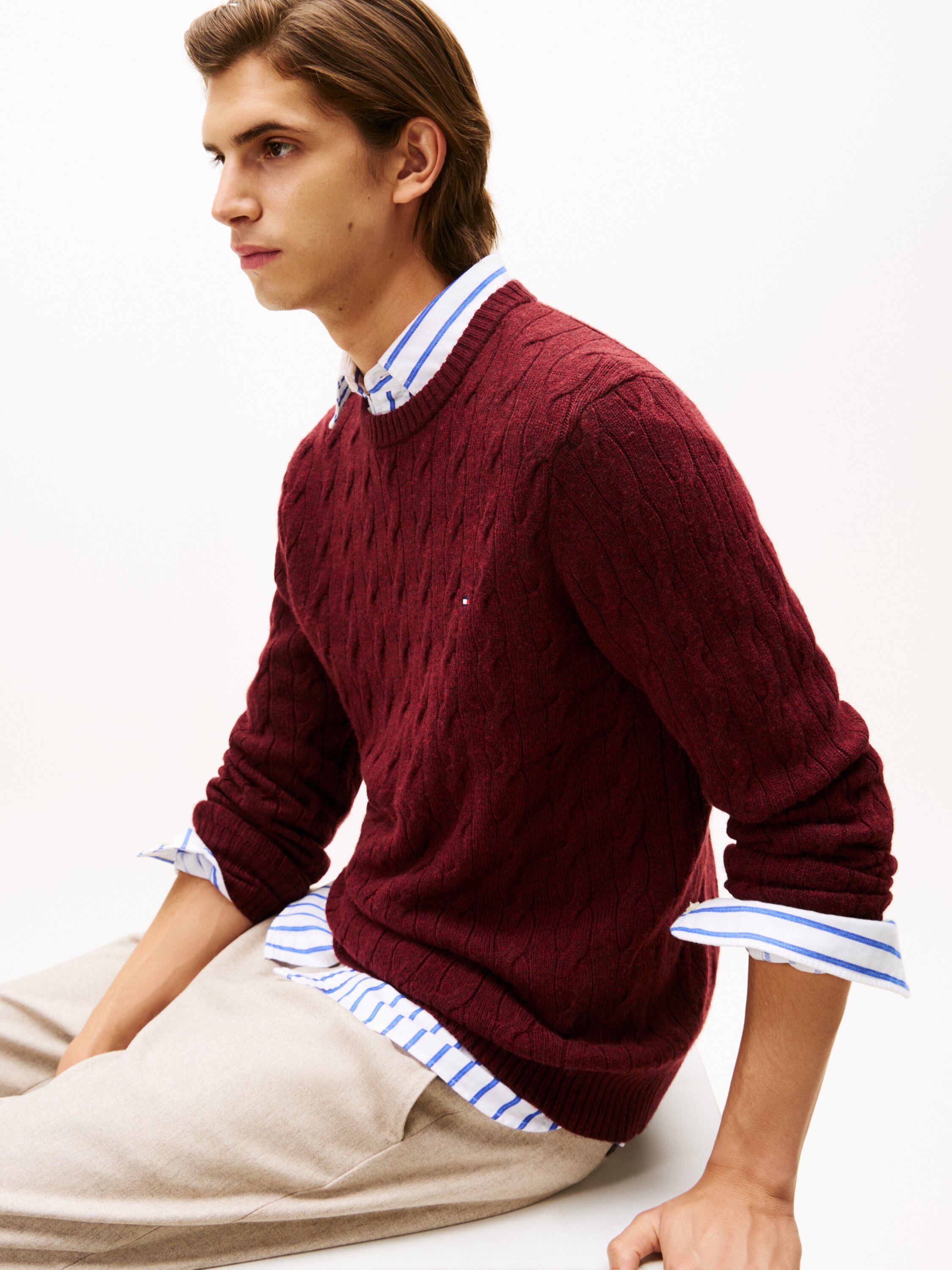 LAMBSWOOL BLEND CABLE CREW