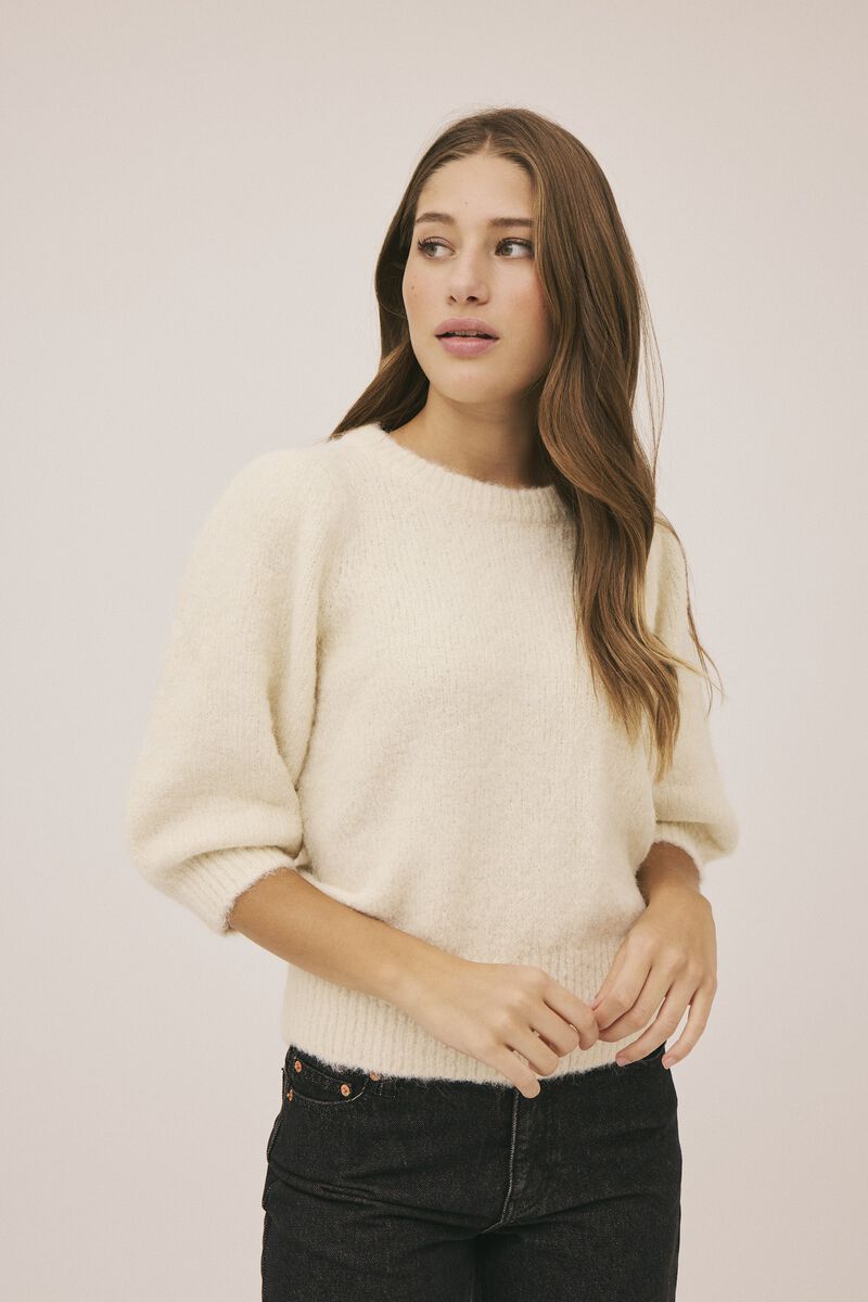 Avelyn 6 Strikket Bluse - Grs