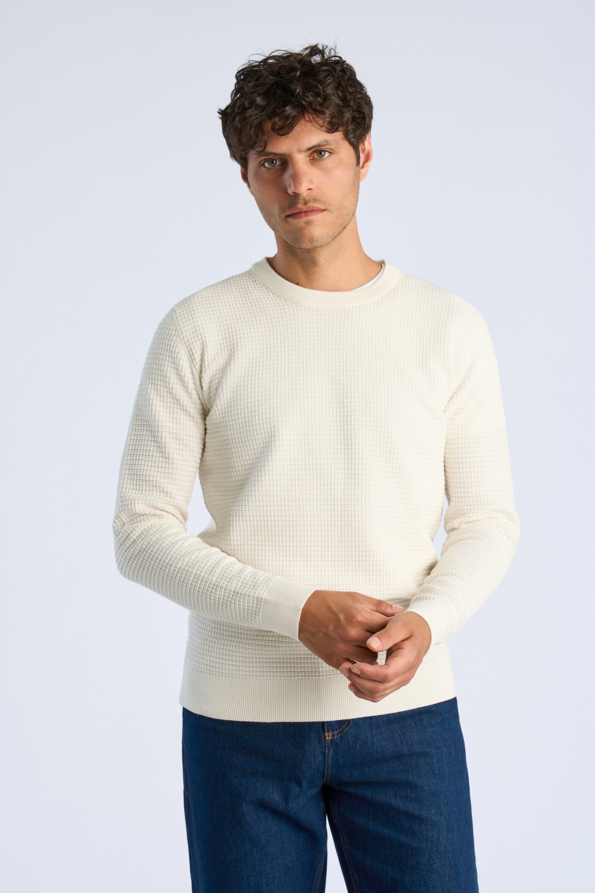 Structure o-neck knit L/S