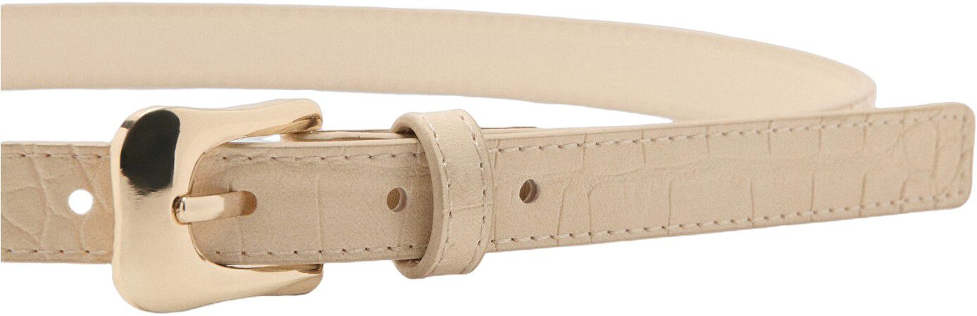 Croco faux-leather belt