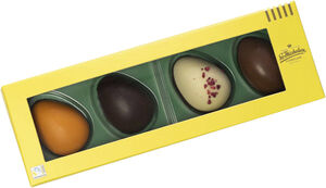 4 store fyldte &aelig;g. Marcipan & nougat