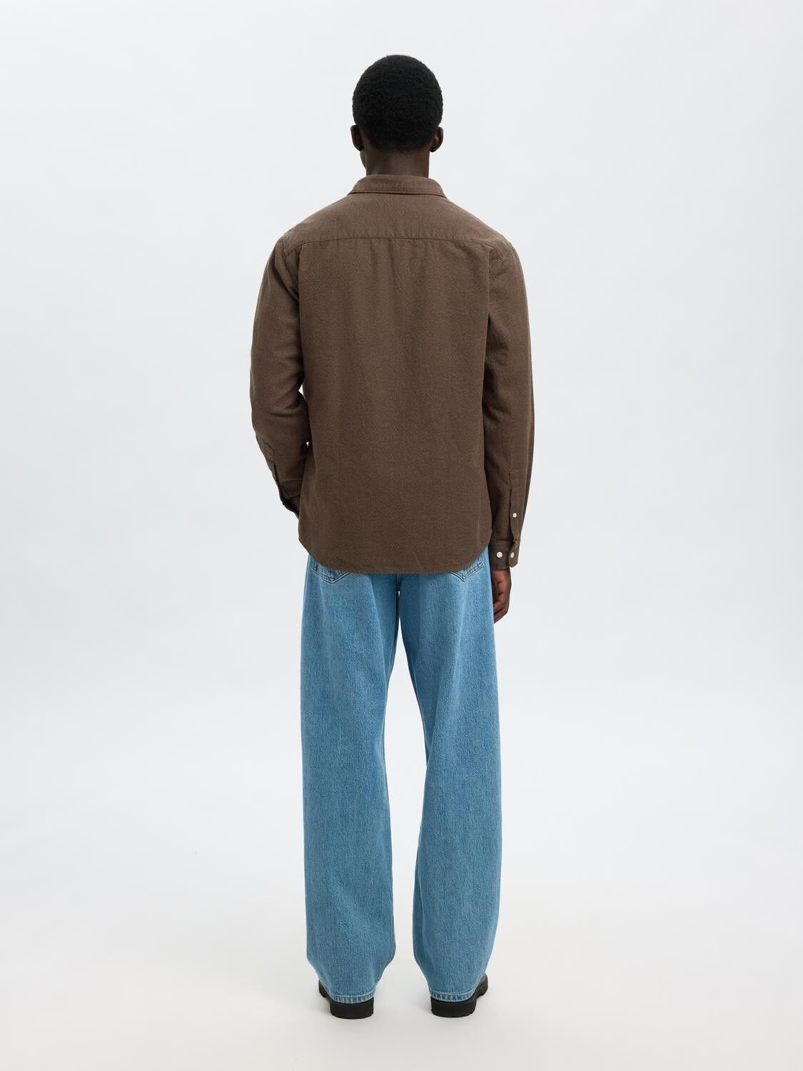 SLHREGNOAH BRUSHED TWIST SHIRT LS N