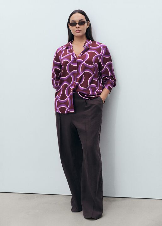 Shirt with abstract print