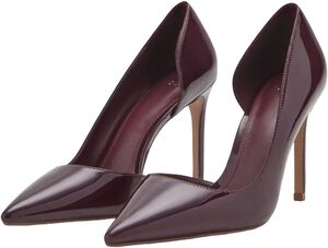 Asymmetrical patent leather court s