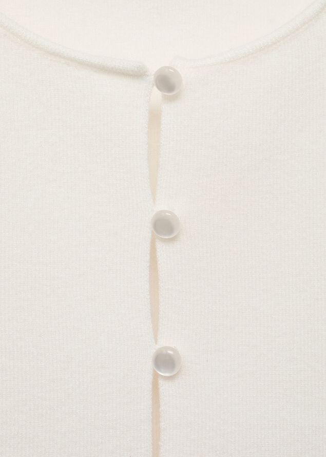 Fine-knit waistcoat with buttons