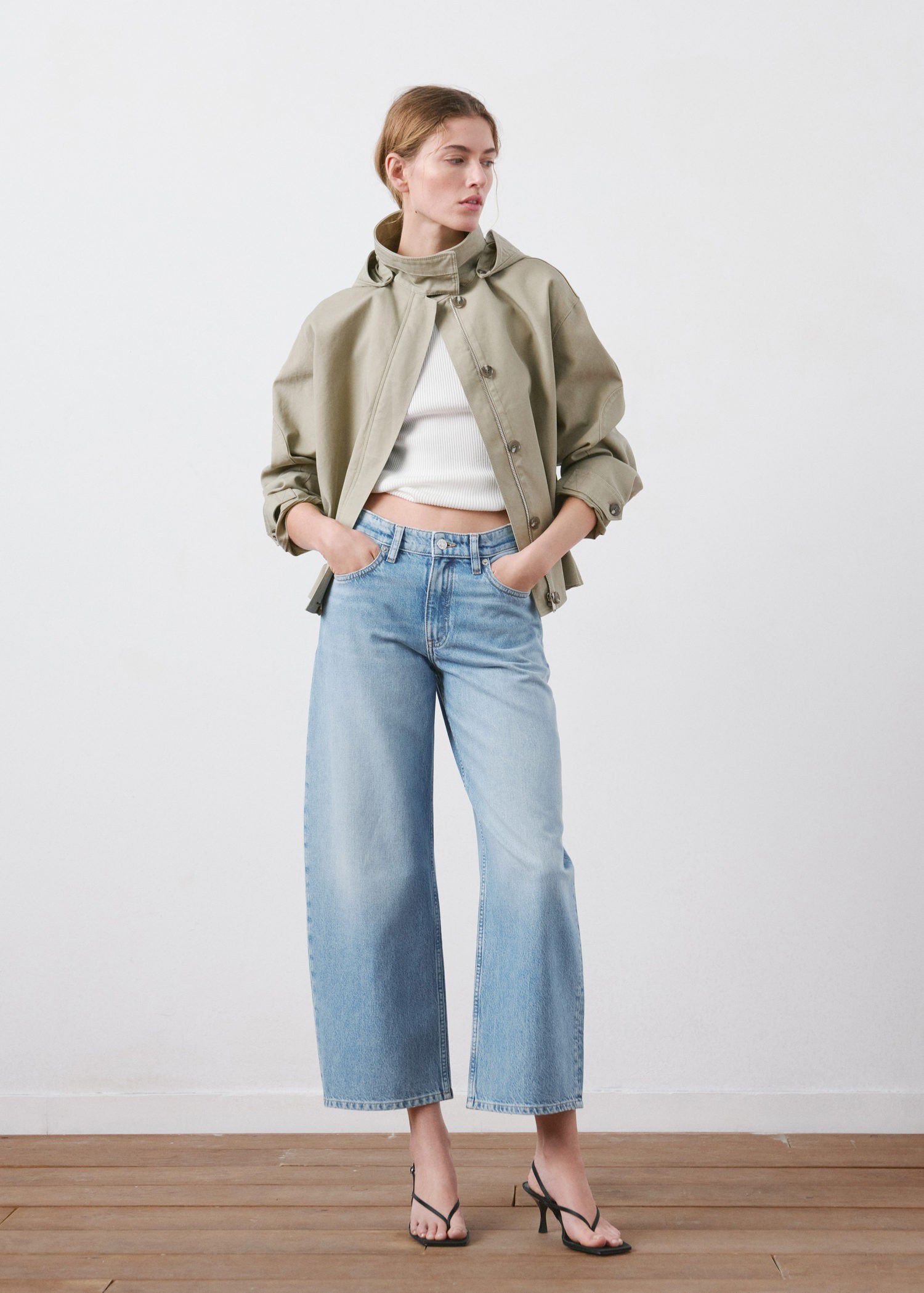 Balloon crop jeans