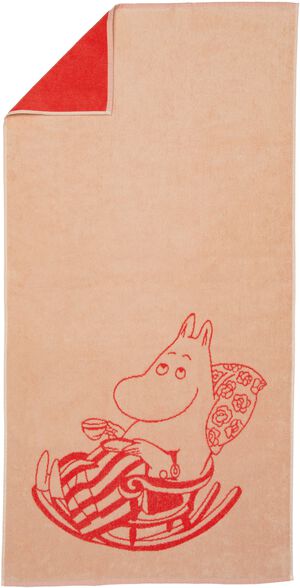 Moomin Arabia badeh&aring;ndkl&aelig;de 70x140, Moomin Mamma (Peach)