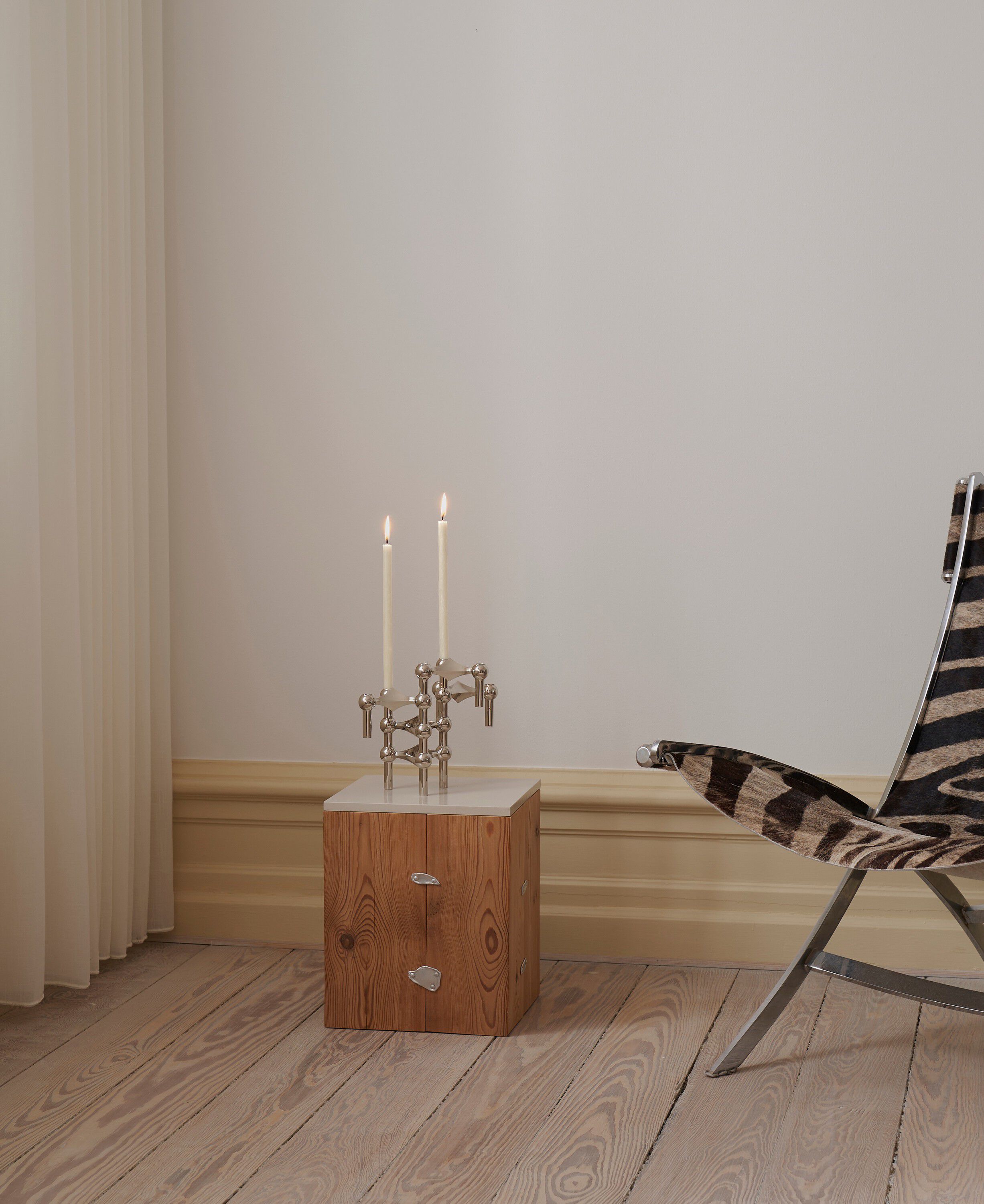 STOFF Nagel&reg; 3-pak lysestage krom