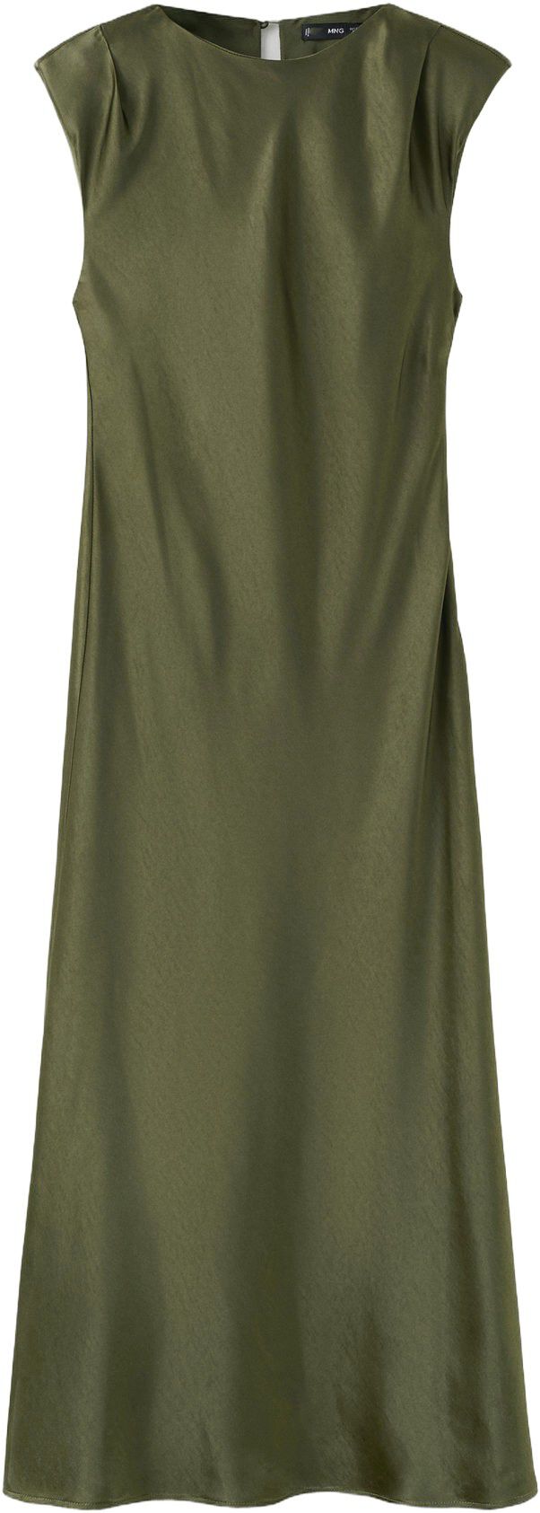 Satin shoulder pad dress