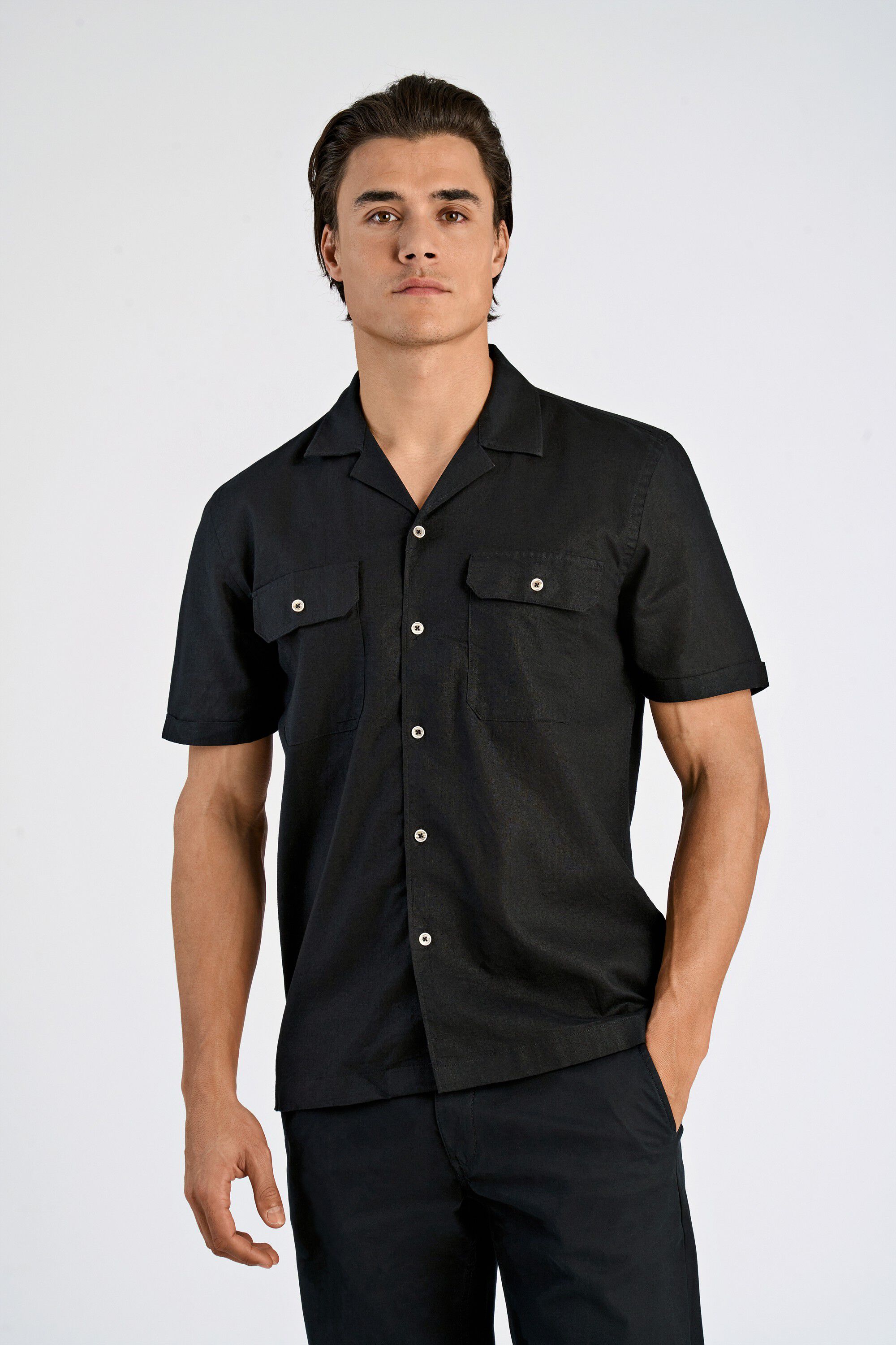 Cotton/linen resort shirt S/S